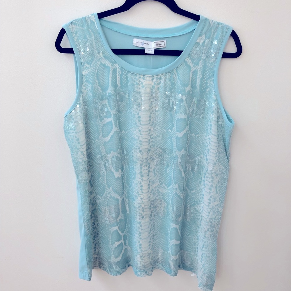 NWT Jaclyn Smith sleeveless shirt Size L